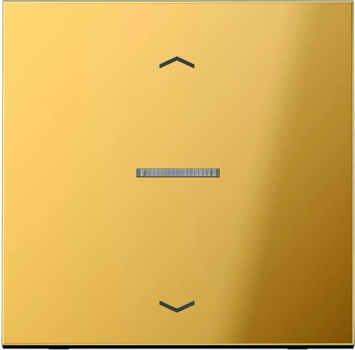 Jung Serie LS eNet Taster Standard 1fach Metall mit Pfeilsymbol, goldfarben