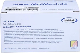 Dr. Junghans Medical Alkoholtupfer zur Hautdesinfektion 3x3cm,   100 Stück