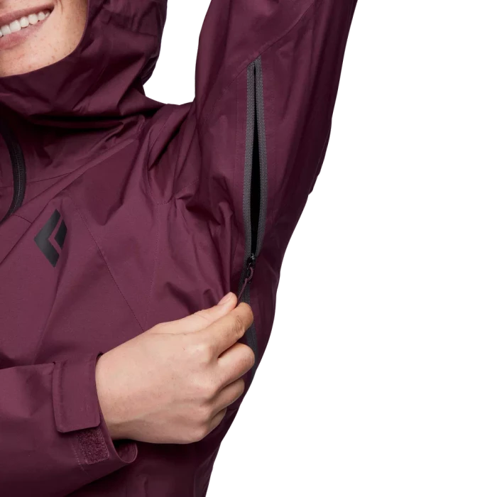 Black Diamond StormLine Stretch Rain Shell Funktionsjacke blackberry (Damen)