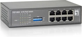 LevelOne FEP Desktop Switch, 8x RJ-45, 85W PoE+ (FEP-0800 / 520830)
