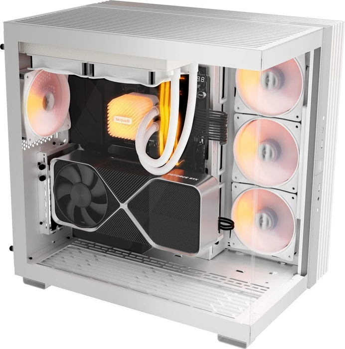 be quiet! Light Base 600 DX White, weiß, Glasfenster