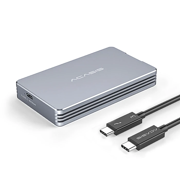 NVMe M.2 SSD Enclosure, silber, USB4