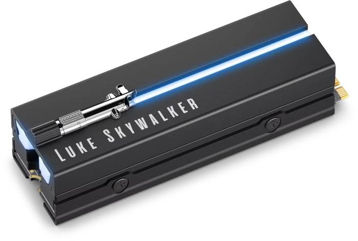 Seagate FireCuda 530 Heatsink SSD +Rescue - Lightsaber Collection Special Edition 2TB, M.2 2280 / M-Key / PCIe 4.0 x4, Kühlkörper