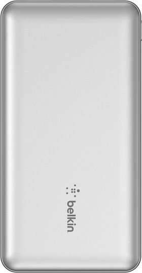 Belkin BoostCharge 3-Port Power Bank 10K + USB-A/USB-C Cable silber