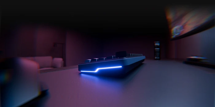 Ducky OK-M-75, Black and Blue, KKT Red Wine Linear, USB/Bluetooth, DE
