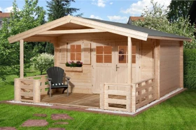 Weka 136 B 380x580cm Gerätehaus natur