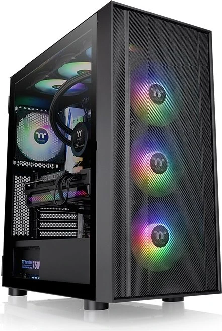 Thermaltake H570 TG ARGB, schwarz, Glasfenster