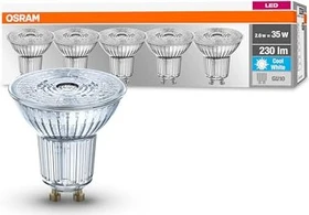 Osram Ledvance LED Base PAR16 35 GU10 2.6W/840 36°, 5 Stück