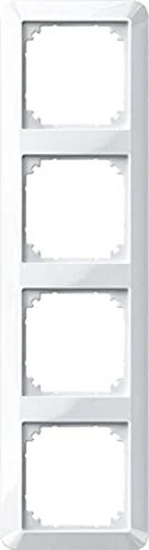 Merten System M 1-M Rahmen 4fach Thermoplast brillant, polarweiß