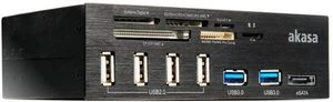 Akasa InterConnect Pro Multi-Slot-Cardreader, USB 3.0 19-Pin Stecksockel [Stecker]