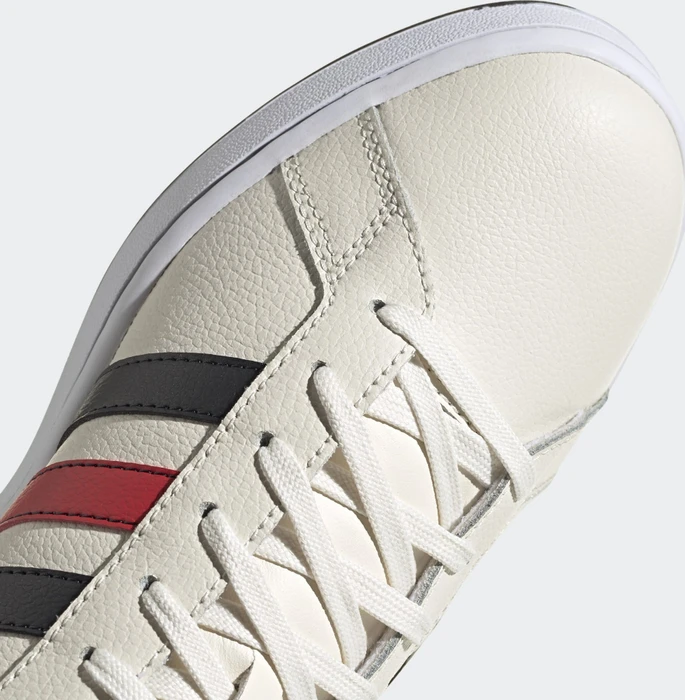 adidas Grand Court chalk white/core black/scarlet