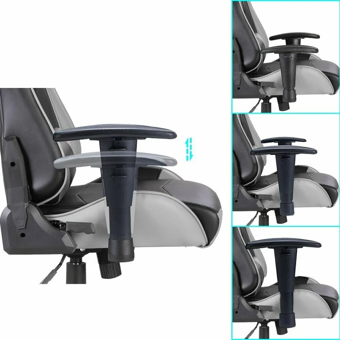 IntimaTe WM Heart Racersedia 3 Gamingstuhl, schwarz/grau