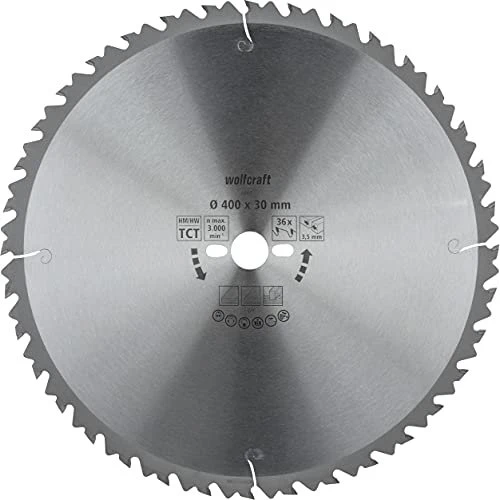 Wolfcraft Serie Grün Kreissägeblatt 36Z, 400x3.5x30mm, 1 Stück