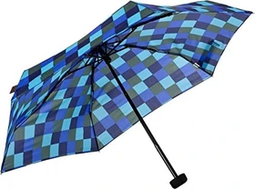 EuroSchirm Dainty Schirm blau/grün kariert