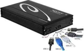 DeLOCK 15mm, eSATAp 6Gb/s + USB-A 3.1