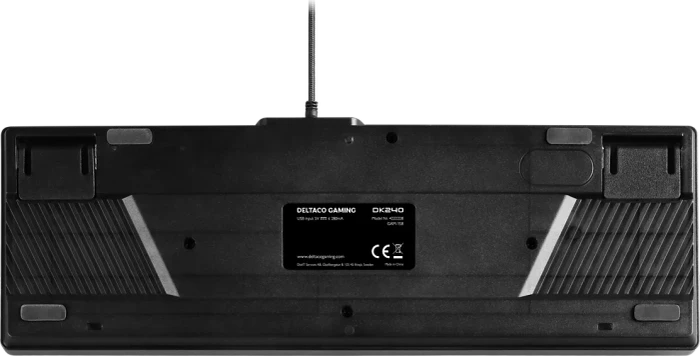 Deltaco Gaming DK240 Mini, 60%, schwarz, LEDs RGB, semi-transparent, USB, DE