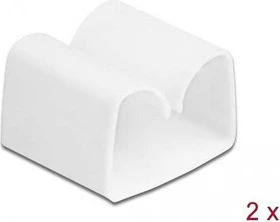 DeLOCK Kabelhalter Clip, weiß, 2 Stück