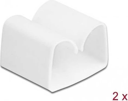 DeLOCK Kabelhalter Clip, weiß, 2 Stück