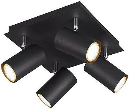 Trio Marley 4-flammig schwarz matt