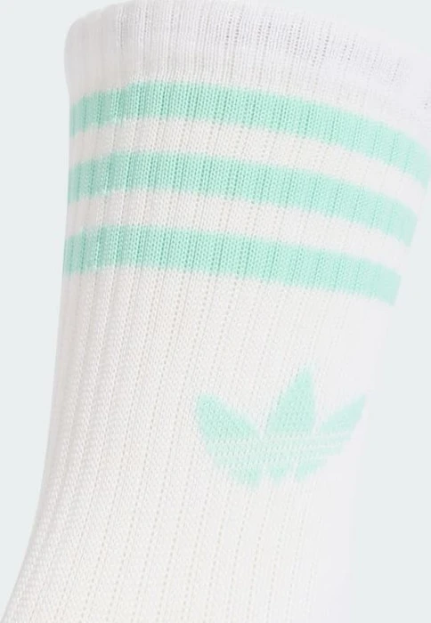 adidas 3-Streifen Crew Socken white/clear pink/clear mint/almost yellow, 3 Paare