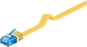 goobay Flach-Patchkabel, Cat6a, U/UTP, RJ-45/RJ-45, 20m, gelb