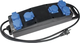 as-Schwabe Vollgummi Steckdosenleiste S1, 2m, 6-fach, 2m