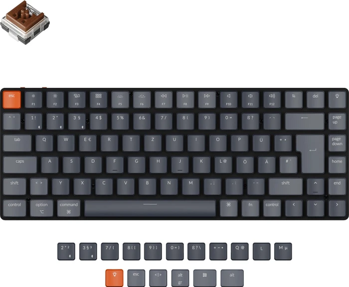 Keychron K3 V2, 75% TKL, DE