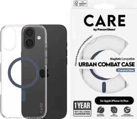PanzerGlass Care Flagship Case Urban Combat MagSafe für Apple iPhone 16 Plus Coronet Blue