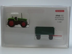 Wiking Miniaturen Fendt Favorit mit Anhänger