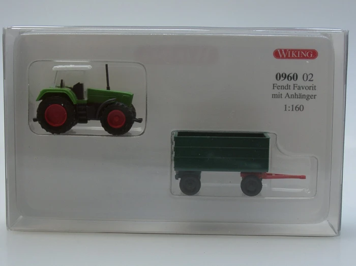 Wiking Miniaturen Fendt Favorit mit Anhänger