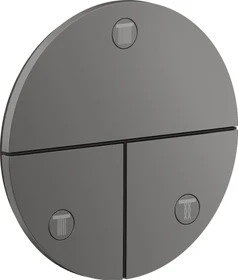 Hansgrohe Axor ShowerSelect ID rund Kontrollfeld Ventil für 3 Verbraucher polished black chrome