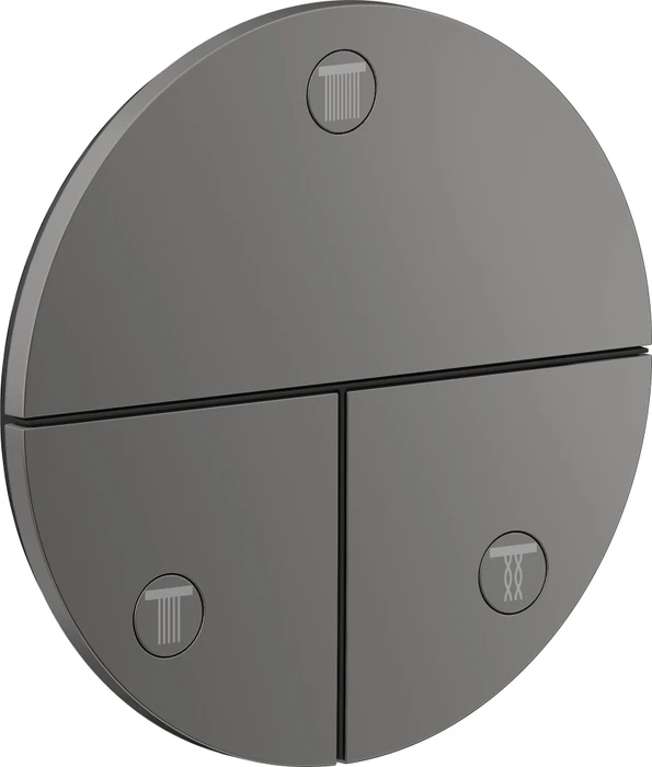 Hansgrohe Axor ShowerSelect ID rund Kontrollfeld Ventil für 3 Verbraucher polished black chrome