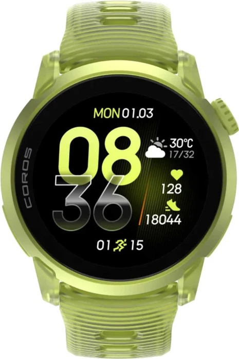 Coros Pace 4 Aluminium/Silikon neon yellow