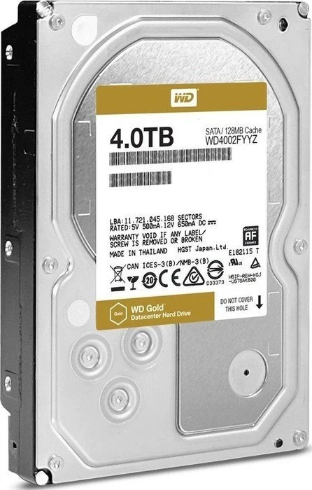 Western Digital WD Gold 4TB, 24/7, 512n / 3.5" / SATA 6Gb/s