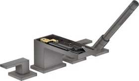 Hansgrohe Axor MyEdition 4-Loch Wannenkombination ohne Platte brushed black chrome
