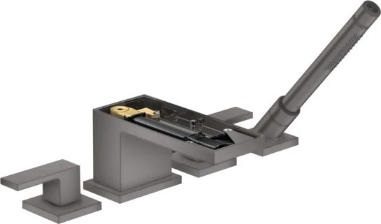 Hansgrohe Axor MyEdition 4-Loch Wannenkombination ohne Platte brushed black chrome
