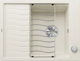 Blanco Elon 45 S InFino Becken reversibel mit Ablauffernbedienung softweiß