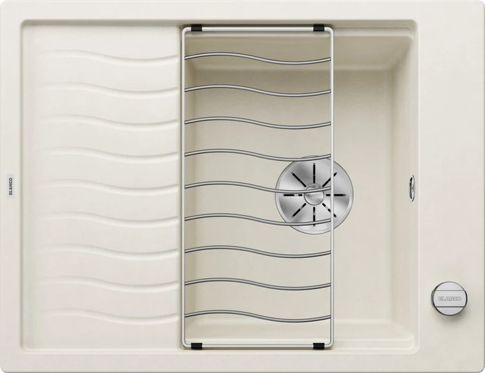 Blanco Elon 45 S InFino Becken reversibel mit Ablauffernbedienung softweiß