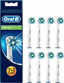 Oral-B CrossAction 7+1 Ersatzbürste weiß, 8 Stück