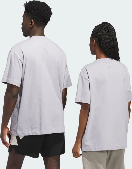adidas Basketball genderneutral T-Shirt kurzarm glory grey