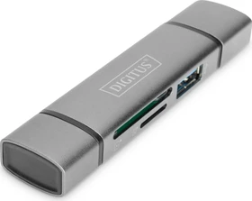 Digitus Dual Cardreader, USB-A 3.0/USB-C 2.0 [Stecker] (DA-70886)
