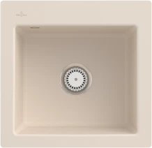 Villeroy & Boch Subway 50 S flat flächenbündig Becken mittig mit Ablauffernbedienung ivory