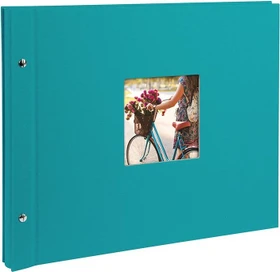 Goldbuch Schraubalbum Bella Vista 30x25 weiße Seiten türkis