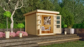 Karibu Bastrup 2 Gartenhaus natur