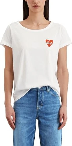 Marc O'Polo Regular Print T-Shirt kurzarm weiß (Damen)