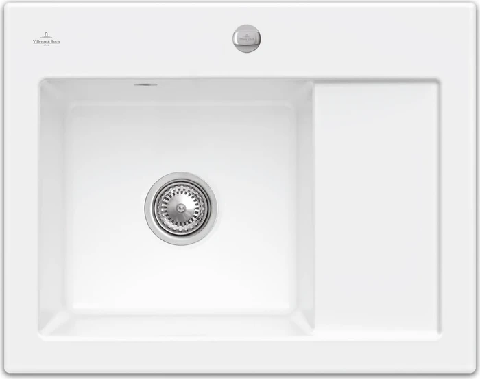 Villeroy & Boch Subway 45 Compact Einbau Becken links mit Ablauffernbedienung stone white