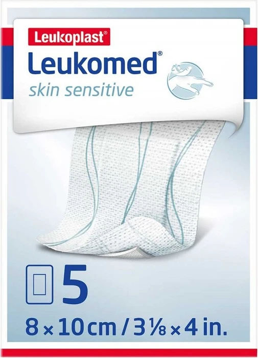 BSN medical Leukomed skin sensitive Pflaster steril, 8 x 10cm, 5 Stück