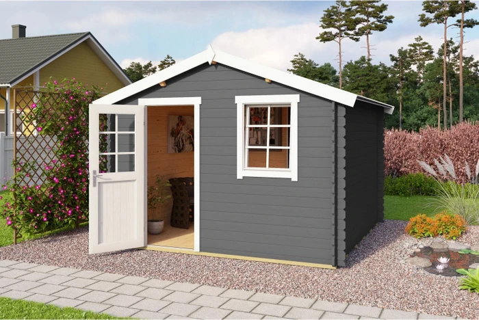 Lasita Maja Wels 3 Gartenhaus carbongrau