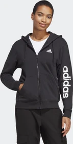 adidas Essentials Linear French Terry Hoodie schwarz/weiß (Damen)