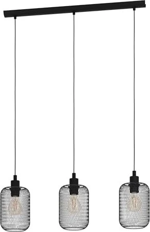 Eglo Wrington Pendelleuchte 3-flammig schwarz